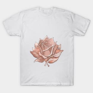 Elegant Rose in Metallic Tones No. 846 T-Shirt